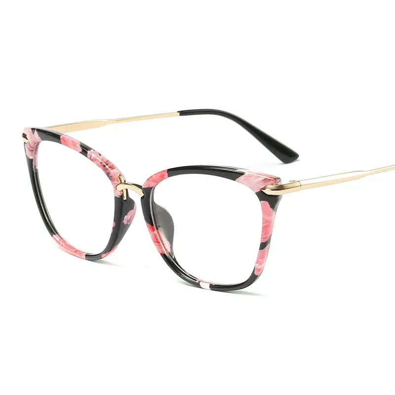 Women's Cat Eye Full Rim TR90 Oversized Prescription Glasses 95138 — view 8 | Rx Spectacle