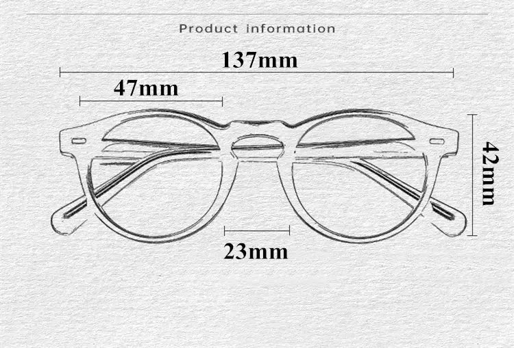 Unisex Round Full Rim Acetate Prescription Glasses Ov5186 — view 5 | Rx Spectacle