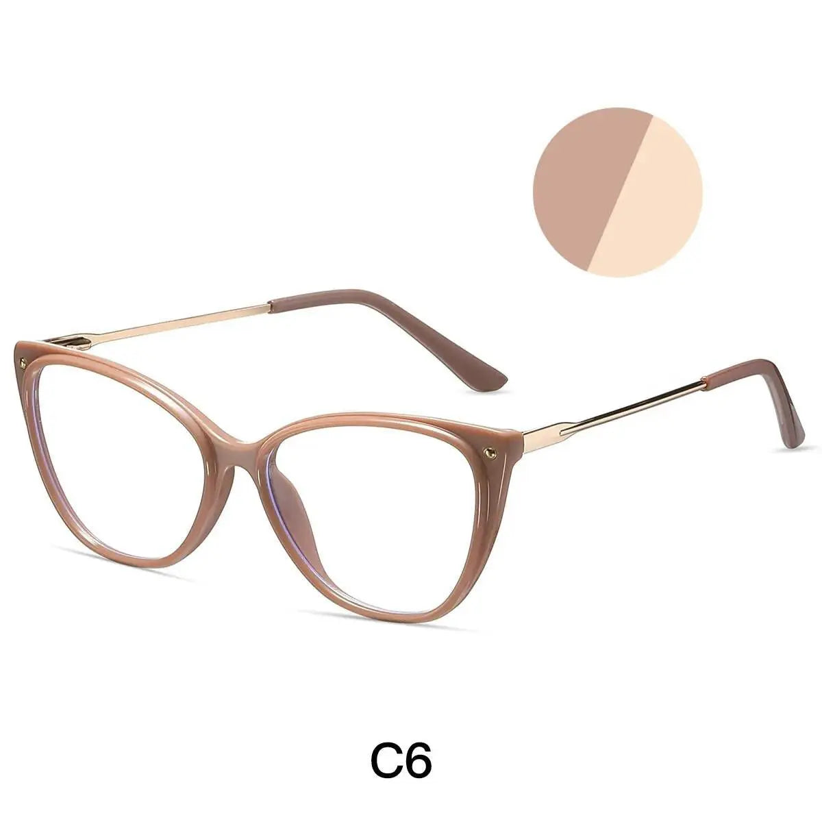 Women's Cat Eye Full Rim TR90 Prescription Glasses 87008 — view 11 | Rx Spectacle