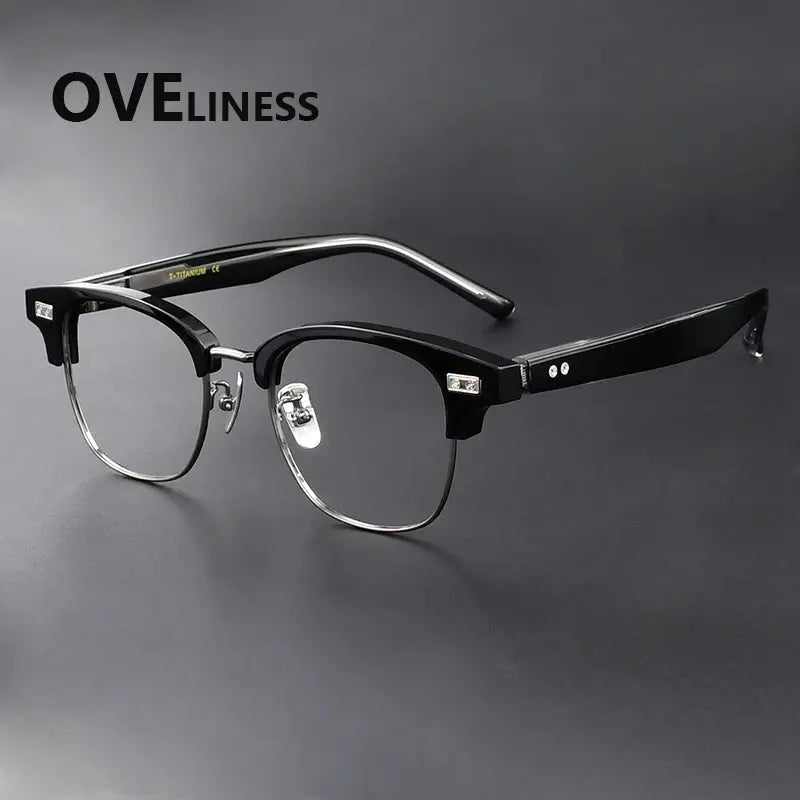 Women's Square Full Rim Titanium Prescription Glasses 369197 — view 5 | Rx Spectacle