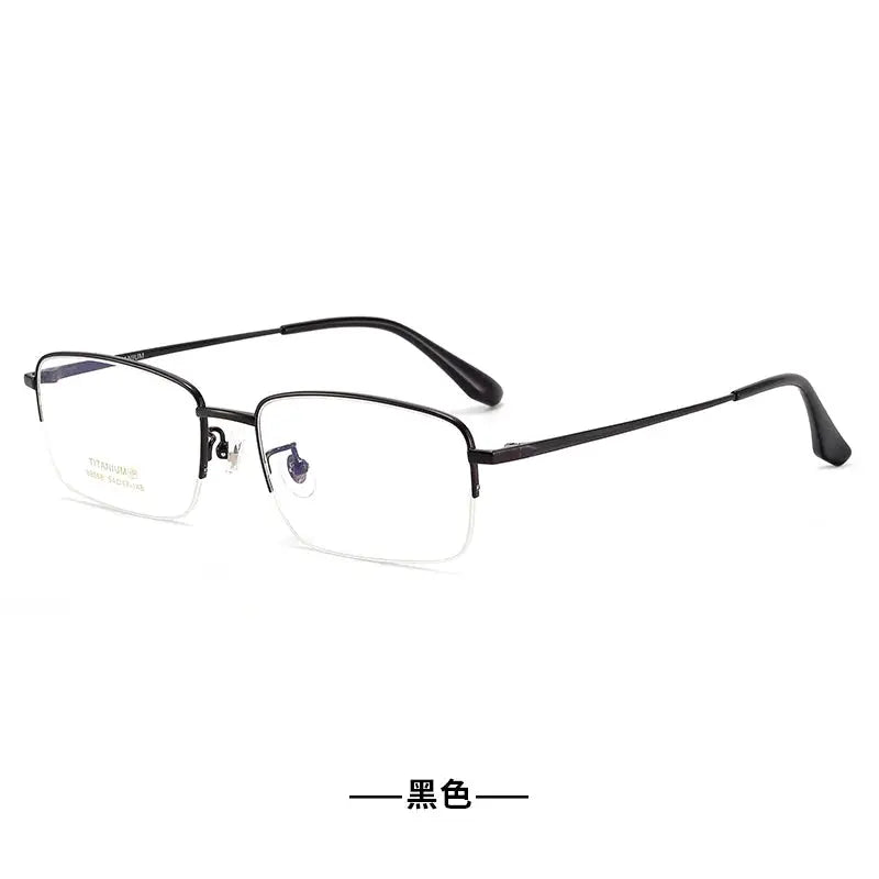 Women's Square Semi-Rimless Titanium Prescription Glasses 88568 — view 5 | Rx Spectacle