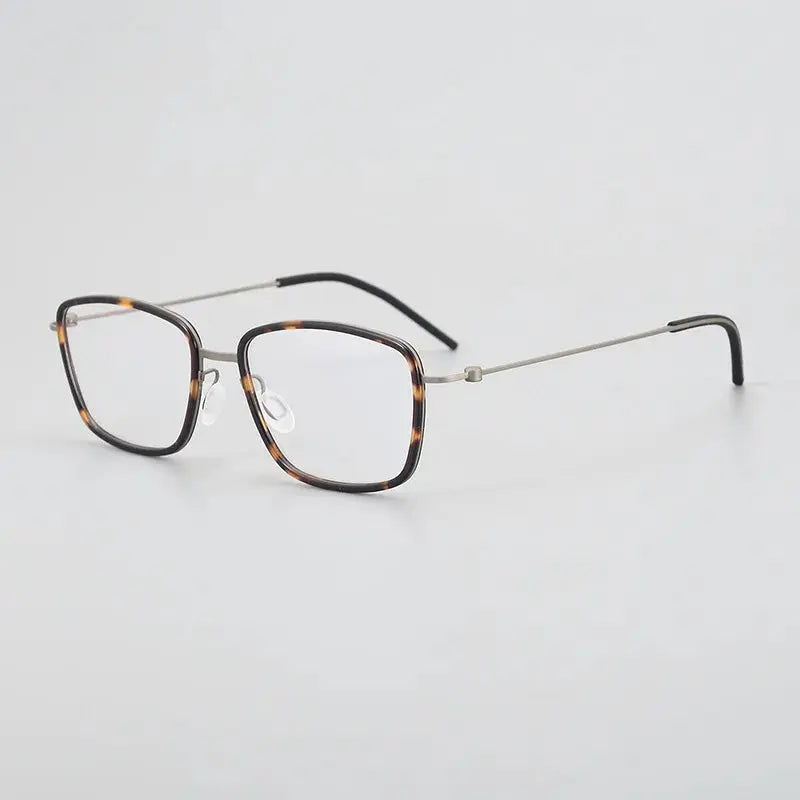 Unisex Square Full Rim Titanium Prescription Glasses 15803 — view 7 | Rx Spectacle