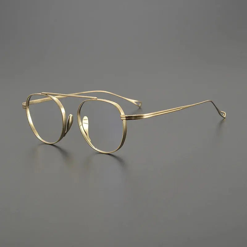 Unisex Polygon Full Rim Titanium Prescription Glasses 49503 — view 6 | Rx Spectacle