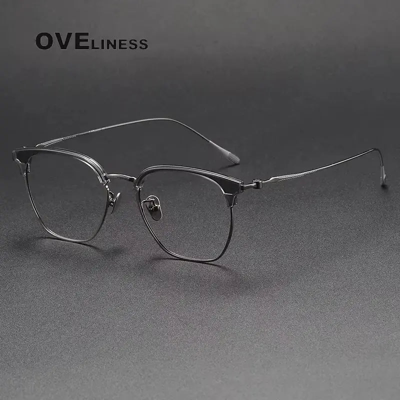 Women's Round Full Rim Titanium Prescription Glasses 380898 — view 7 | Rx Spectacle