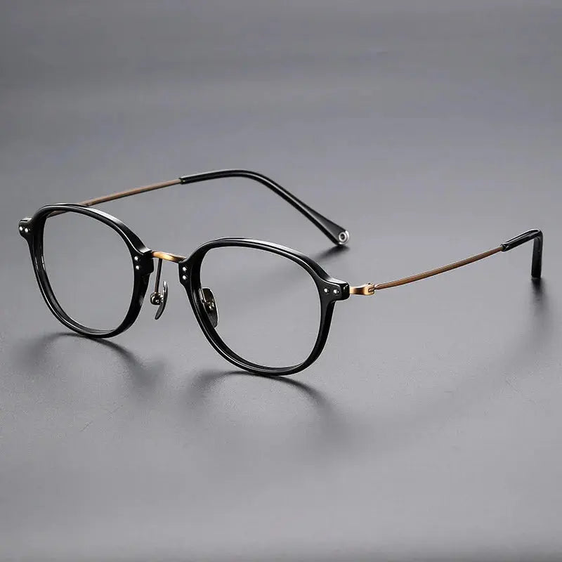 Men's Square Full Rim Titanium Prescription Glasses 42350 — view 6 | Rx Spectacle