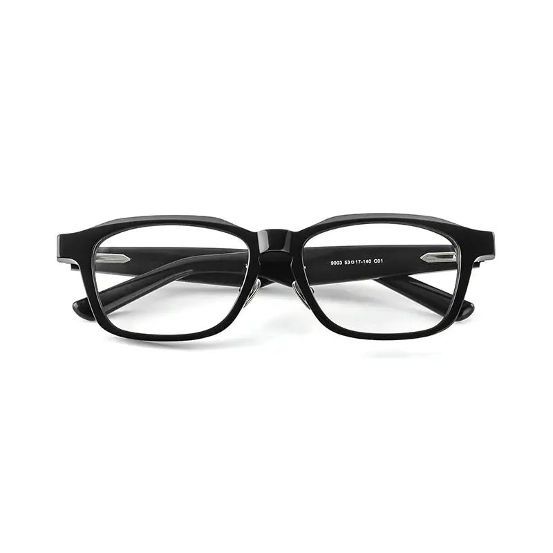 Unisex Square Full Rim Titanium Prescription Glasses 369003 — view 6 | Rx Spectacle