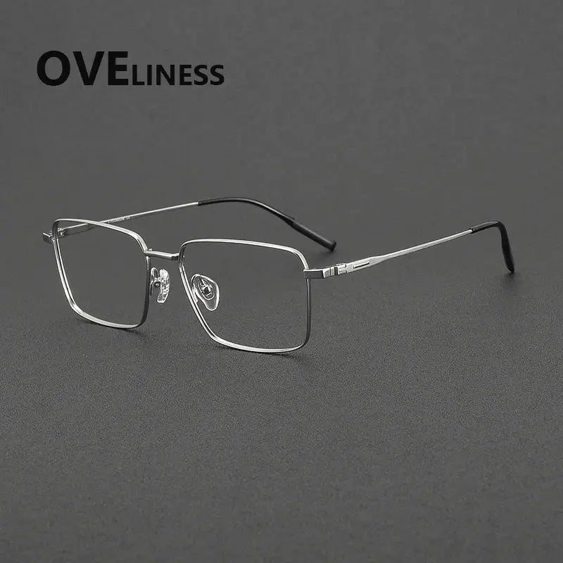 Unisex Polygon Full Rim Titanium Prescription Glasses 581058 — view 6 | Rx Spectacle