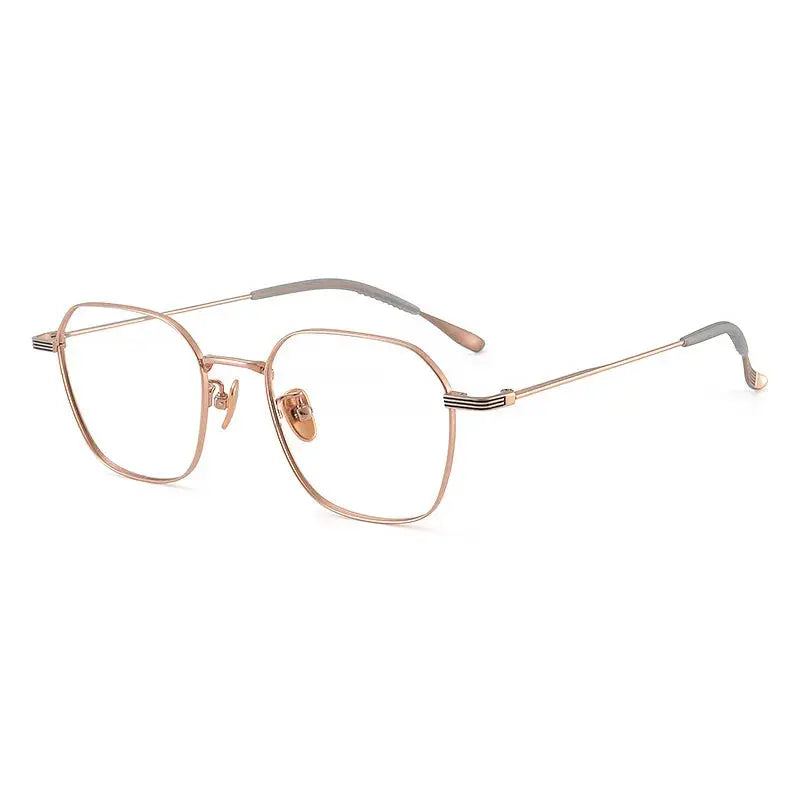 Women's Square Full Rim Titanium Prescription Glasses 241900 — view 7 | Rx Spectacle