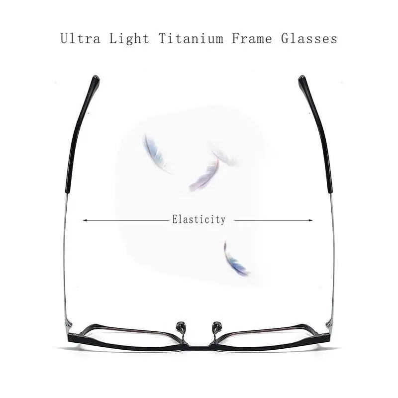 Men's Square Full Rim Titanium Prescription Glasses 20221 — view 10 | Rx Spectacle