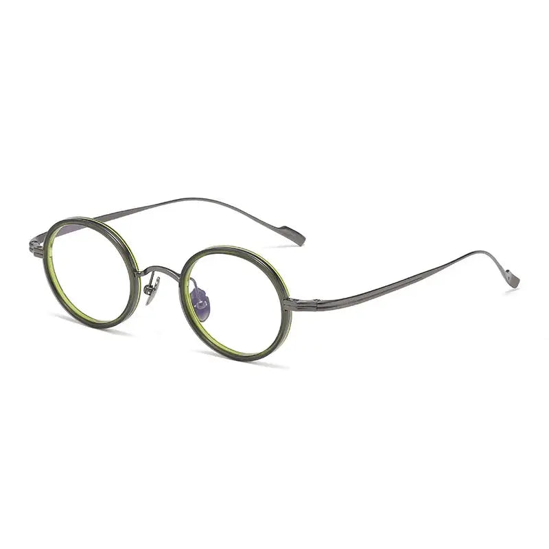 Women's Round Full Rim Titanium Prescription Glasses 886860 — view 6 | Rx Spectacle