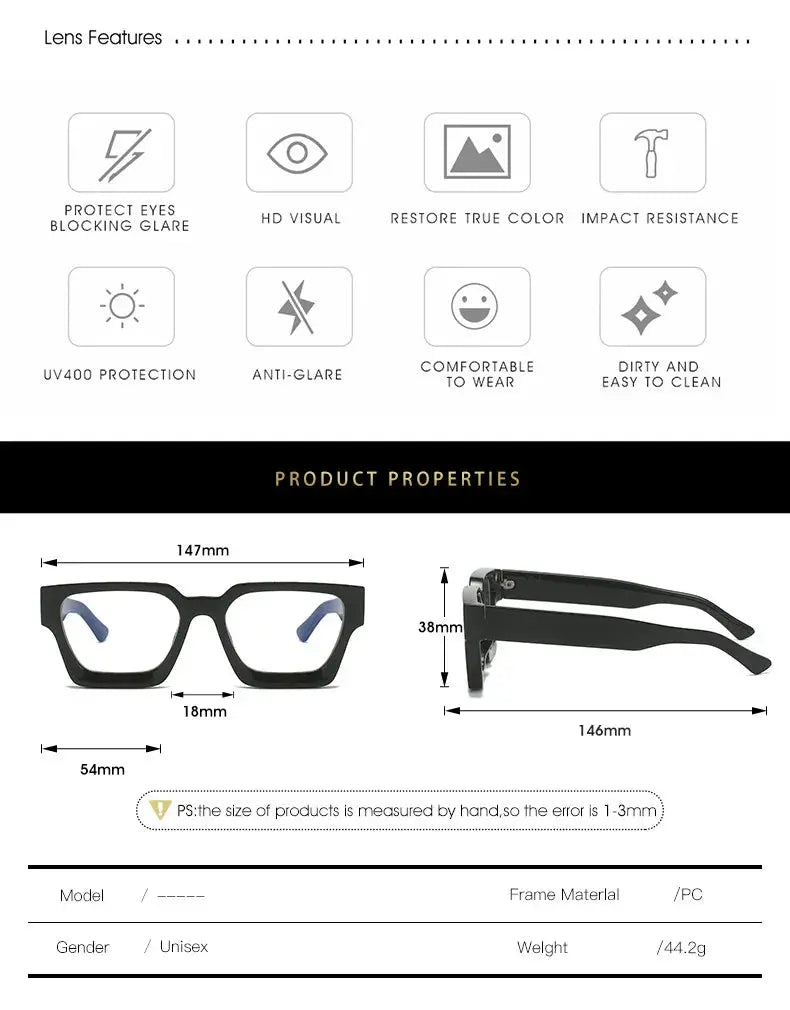 Unisex Square Full Rim Acetate Reading Glasses 229402 — view 17 | Rx Spectacle