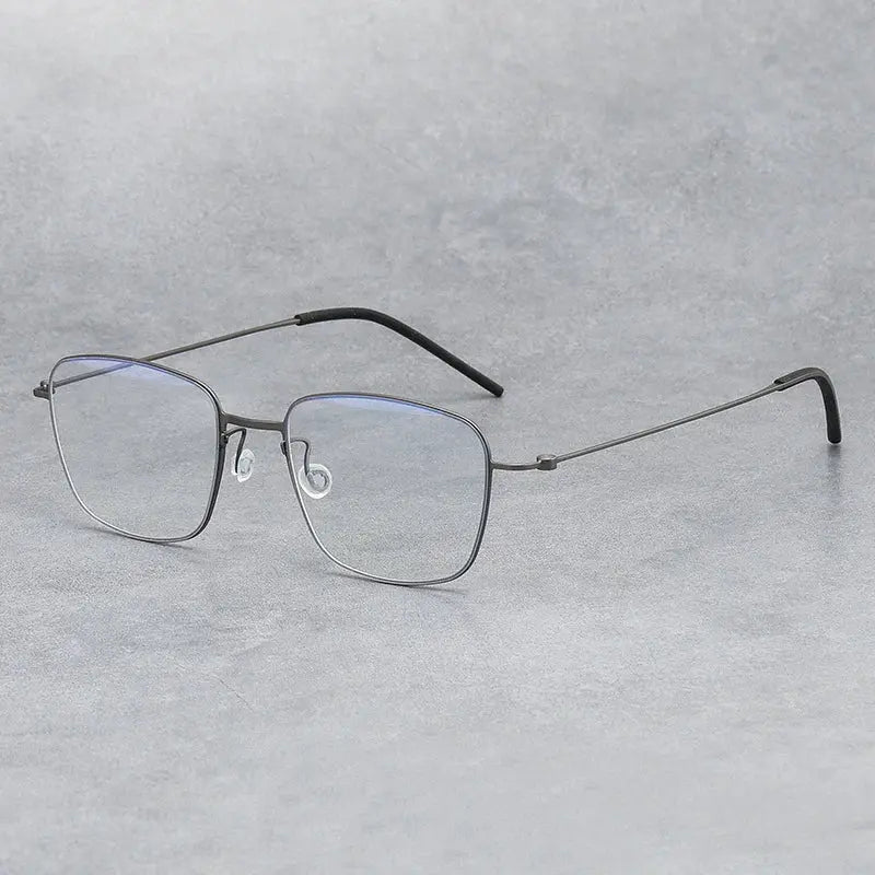 Women's Square Full Rim Titanium Screwless Prescription Glasses 45530 — view 8 | Rx Spectacle