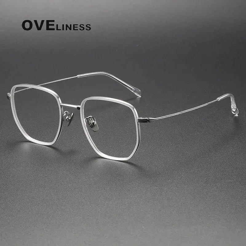 Women's Polygon Full Rim Titanium Prescription Glasses 928512 — view 6 | Rx Spectacle