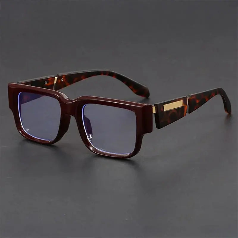Unisex Square Full Rim Acetate Flat Top Prescription Glasses 107400 — view 8 | Rx Spectacle