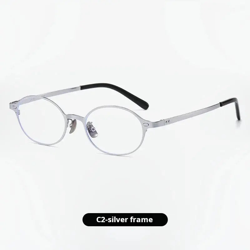 Unisex Oval Full Rim Titanium Prescription Glasses 272477 — view 5 | Rx Spectacle