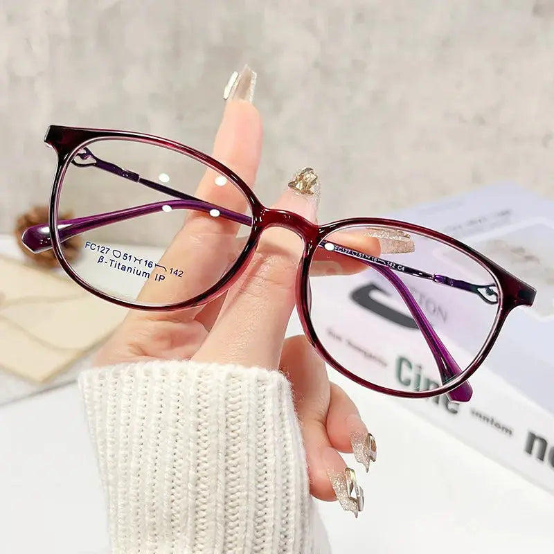 Women's Oval Full Rim TR90 Prescription Glasses 942127 — view 7 | Rx Spectacle