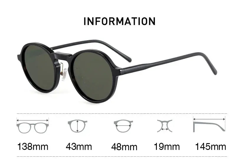 Unisex Round Full Rim Acetate Prescription Glasses 14543 — view 16 | Rx Spectacle