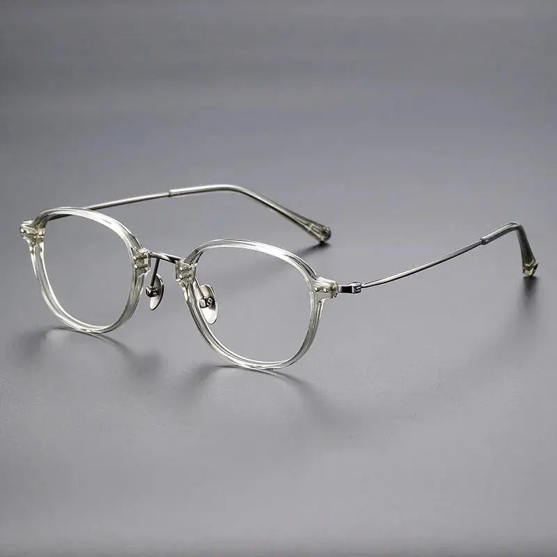 Unisex Oval Full Rim Titanium Prescription Glasses 942350 — view 6 | Rx Spectacle