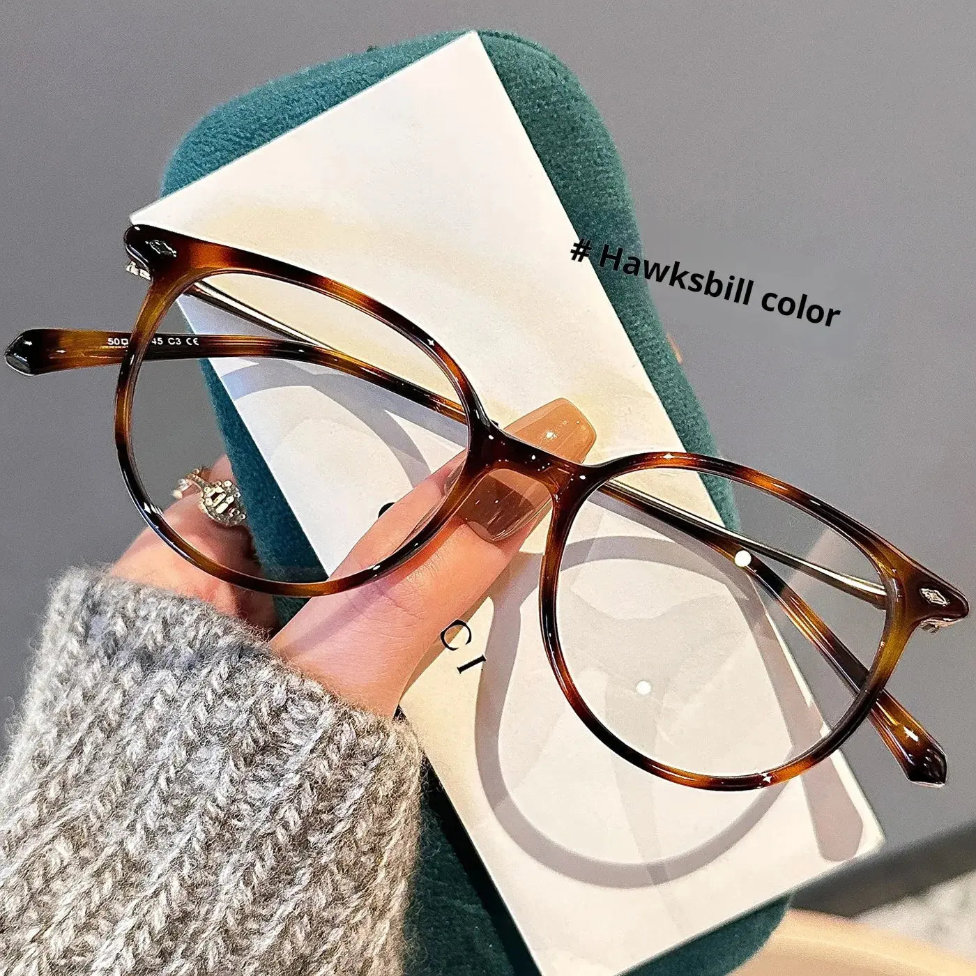 Women's Oval Full Rim Titanium Prescription Glasses 783054 — view 7 | Rx Spectacle