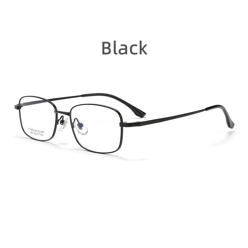 Unisex Square Full Rim Titanium Prescription Glasses 6052 — view 9 | Rx Spectacle