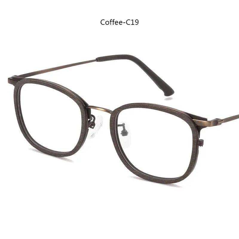 Women's Square Full Rim Titanium Prescription Glasses 98095 — view 7 | Rx Spectacle