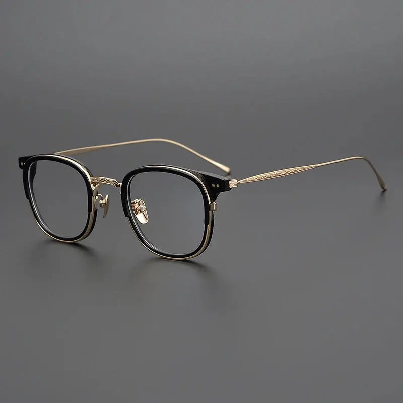 Women's Square Full Rim Titanium Prescription Glasses 72543 — view 5 | Rx Spectacle