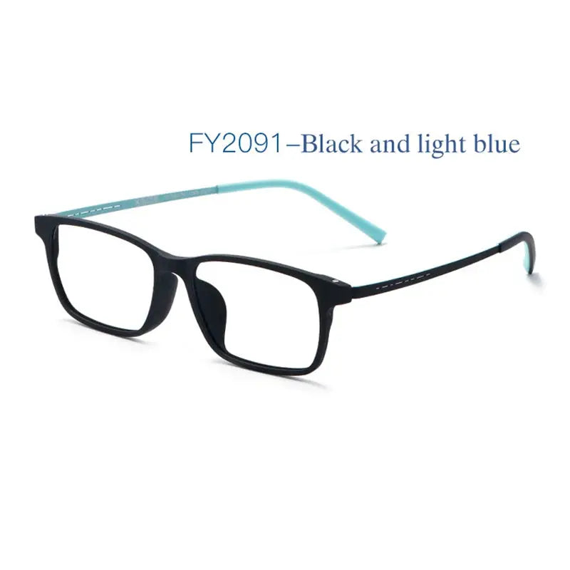 Unisex Square Full Rim Titanium Reading Glasses 29198 — view 9 | Rx Spectacle