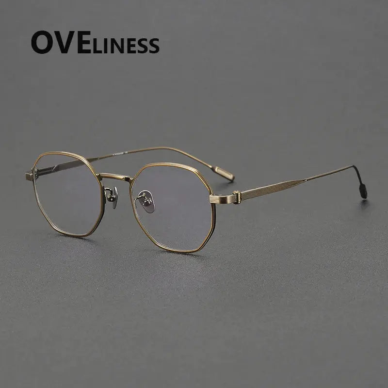 Women's Square Full Rim Titanium Prescription Glasses 872130 — view 7 | Rx Spectacle