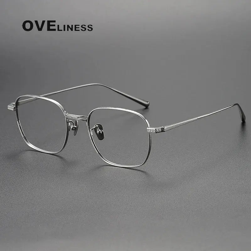 Unisex Polygon Full Rim Titanium Prescription Glasses 369015 — view 8 | Rx Spectacle