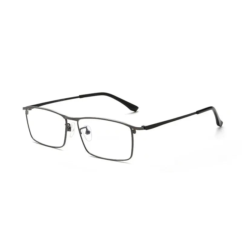 Unisex Square Semi-Rimless Titanium Prescription Glasses 855170 — view 10 | Rx Spectacle
