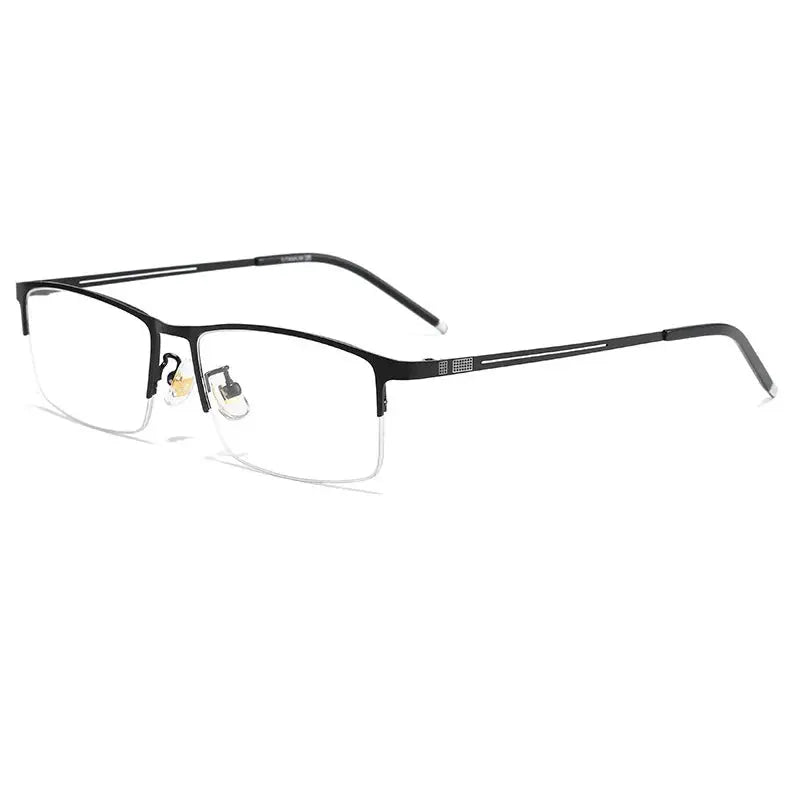 Men's Polygon Semi-Rimless Titanium Prescription Glasses 990070 — view 5 | Rx Spectacle