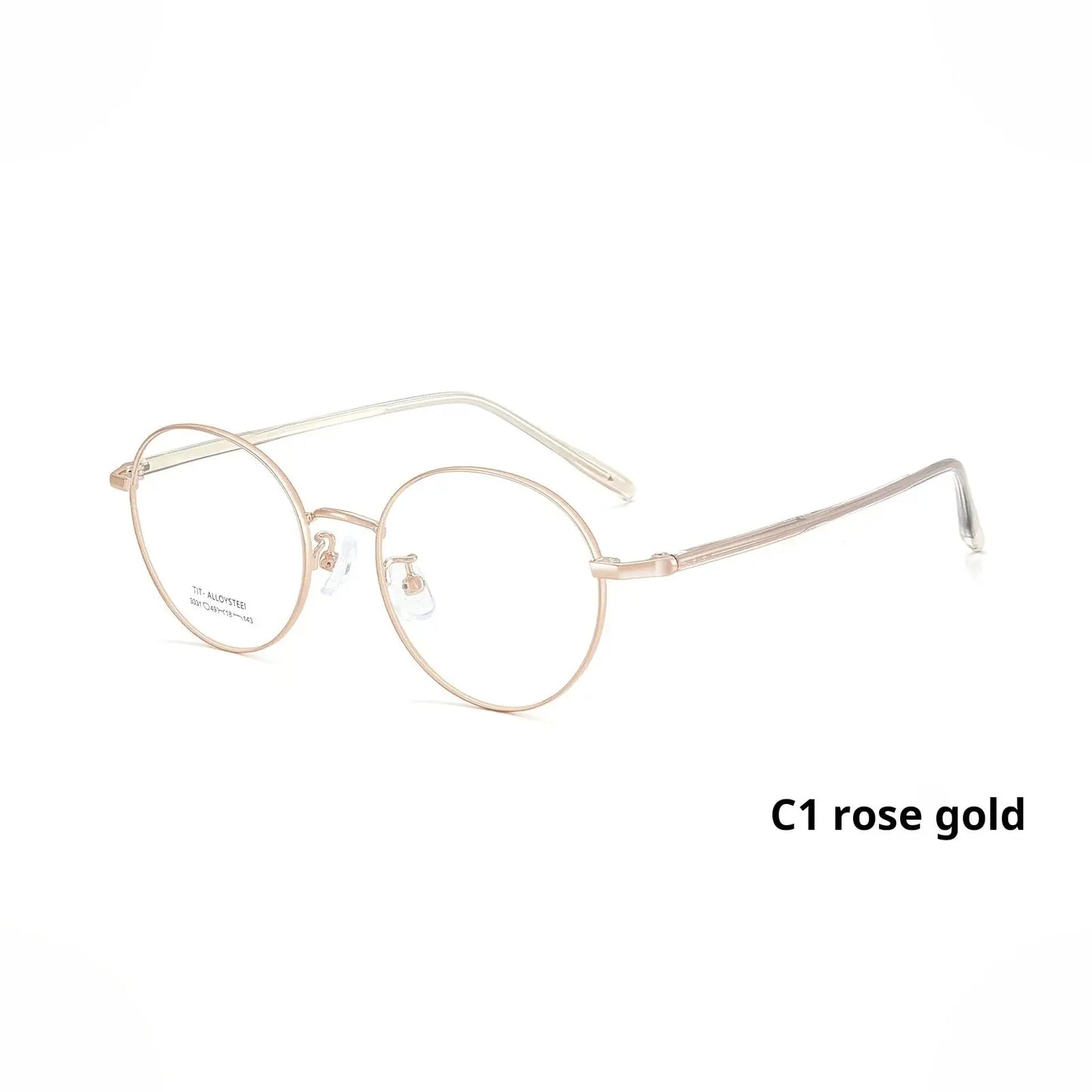 Women's Oval Full Rim Alloy Prescription Glasses 73031 — view 6 | Rx Spectacle