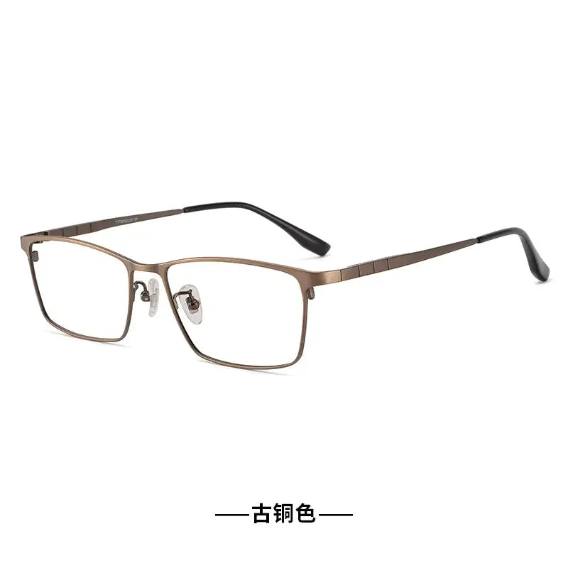 Unisex Polygon Full Rim Titanium Prescription Glasses 65050 — view 6 | Rx Spectacle