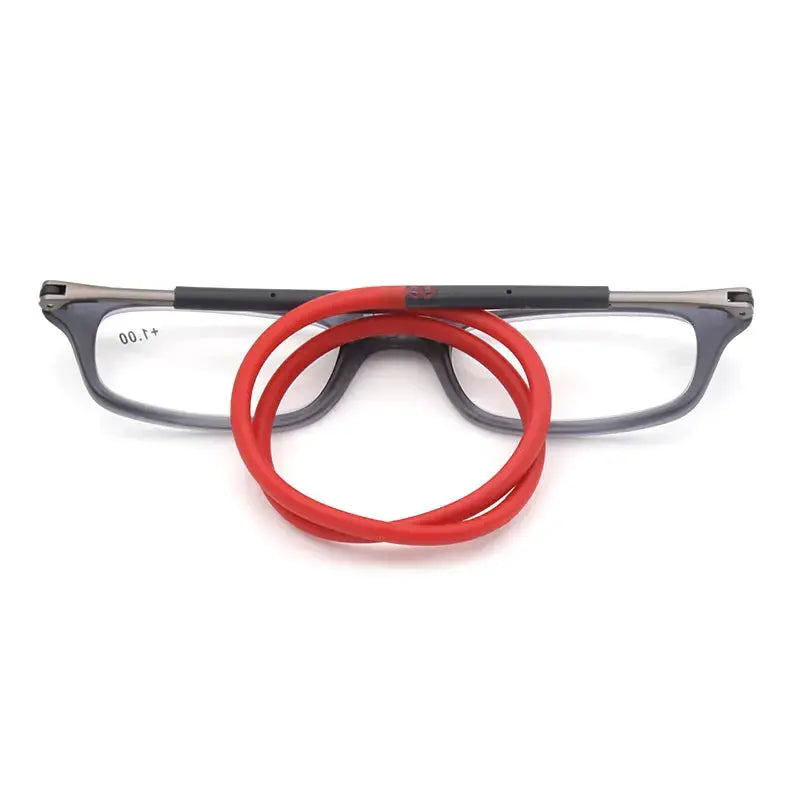 Unisex Square Full Rim Titanium Reading Glasses — view 4 | Rx Spectacle