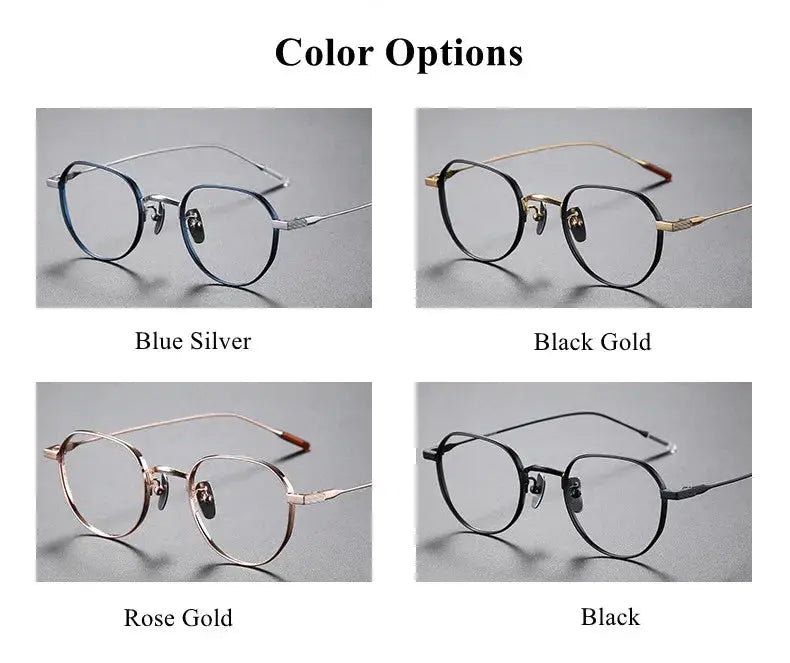 Women's Oval Full Rim Titanium Flat Top Prescription Glasses 84803 — view 11 | Rx Spectacle