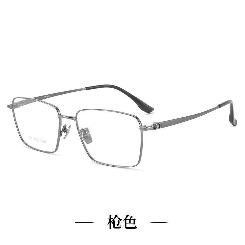 Unisex Polygon Full Rim Titanium Prescription Glasses 81314 — view 6 | Rx Spectacle