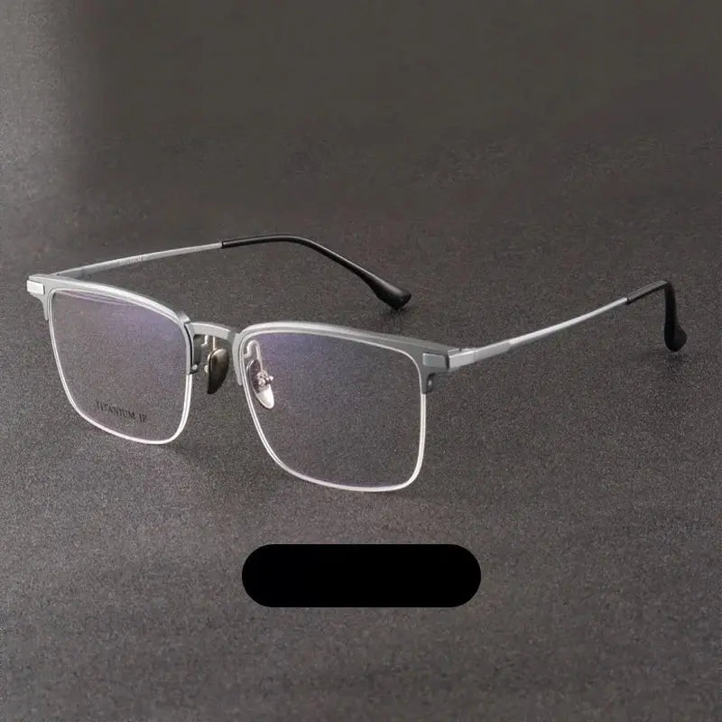 Unisex Square Full Rim Titanium Prescription Glasses 20261 β view 6 | Rx Spectacle