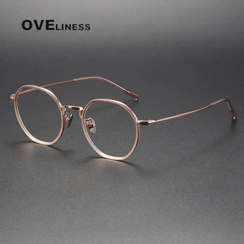 Women's Polygon Full Rim Titanium Prescription Glasses 85142 — view 7 | Rx Spectacle