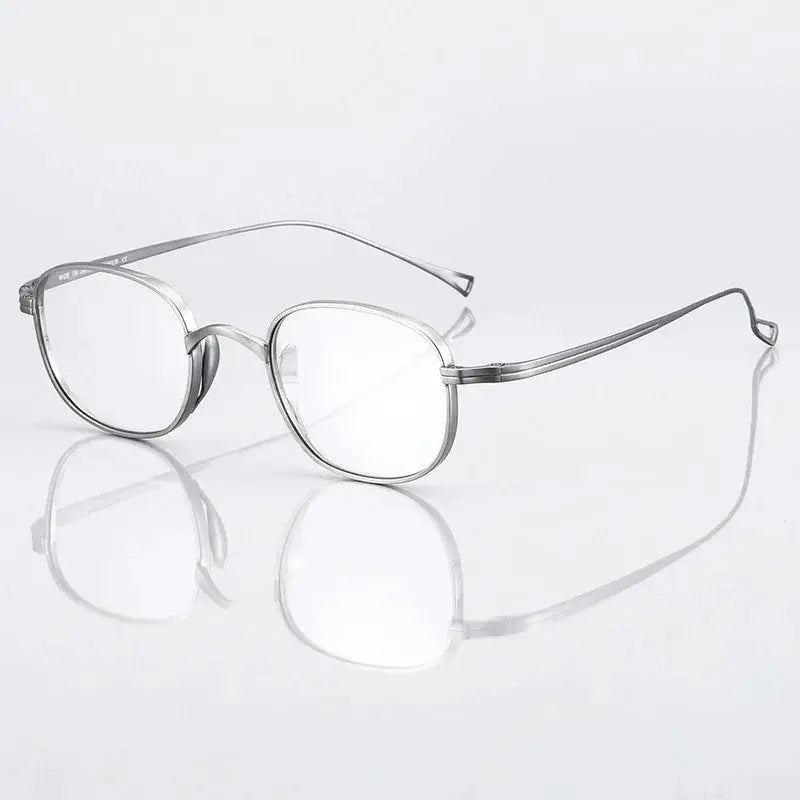 Unisex Round Full Rim Titanium Prescription Glasses 844144 — view 7 | Rx Spectacle