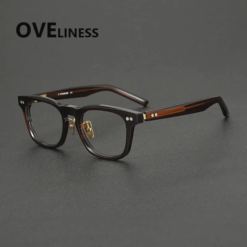 Unisex Browline Full Rim Acetate Prescription Glasses 322161 — view 7 | Rx Spectacle