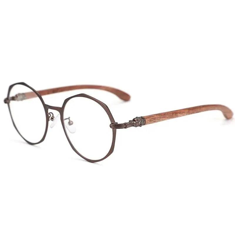 Unisex Polygon Full Rim Titanium Prescription Glasses — view 8 | Rx Spectacle