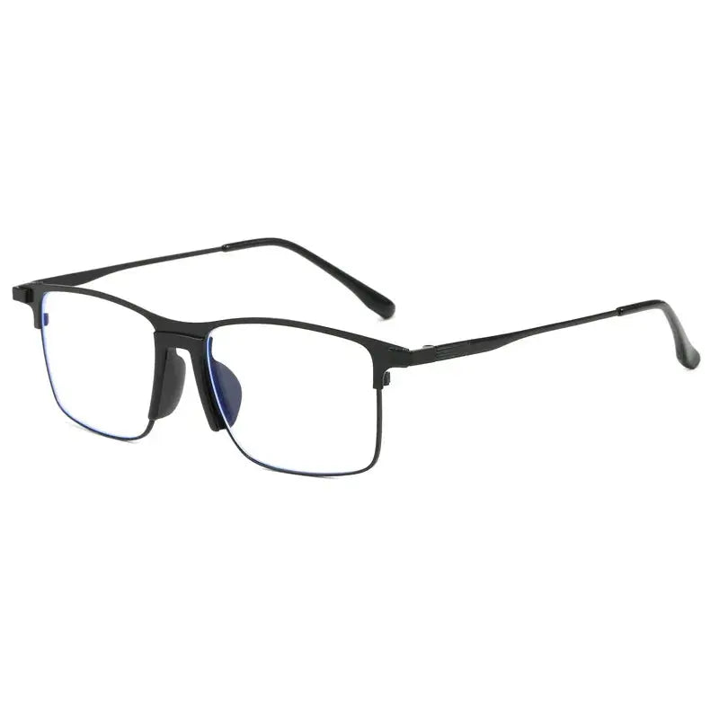 Men's Square Full Rim Alloy Oversized Prescription Glasses 101985 — view 6 | Rx Spectacle