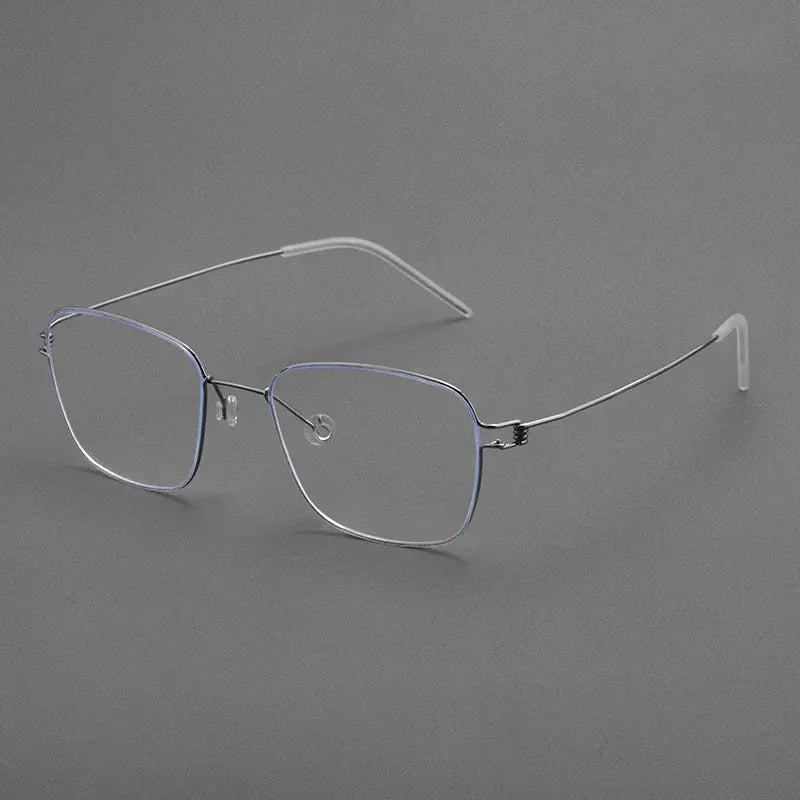 Women's Square Full Rim Titanium Screwless Prescription Glasses 70171 — view 6 | Rx Spectacle