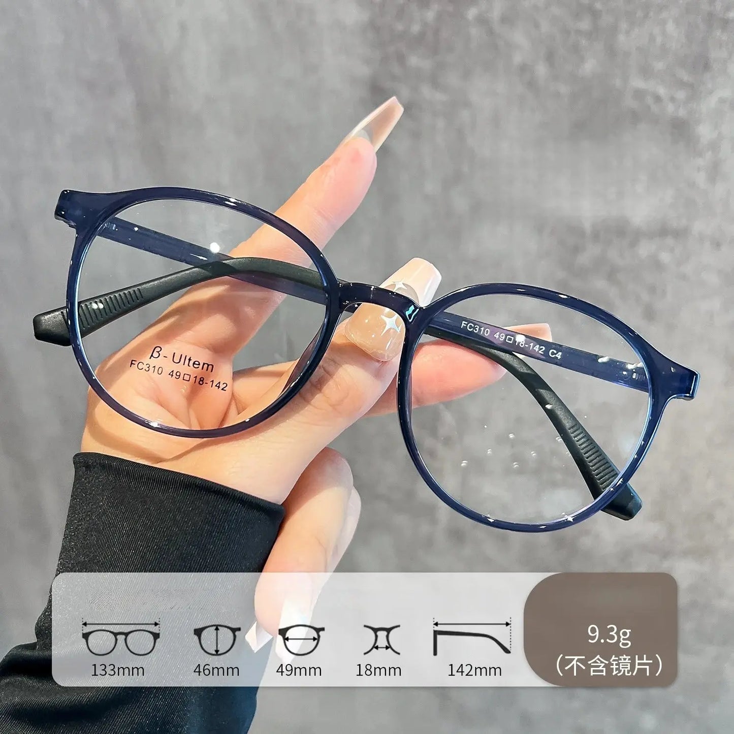 Women's Oval Full Rim Titanium Prescription Glasses 57310 — view 9 | Rx Spectacle
