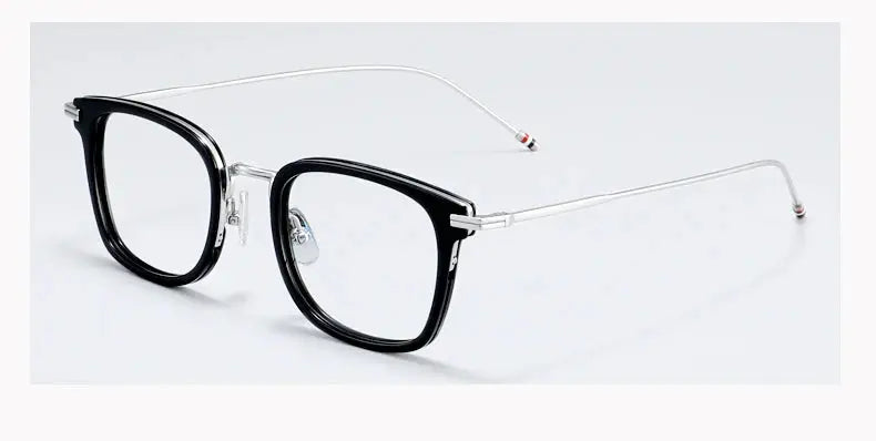Unisex Square Full Rim Alloy Prescription Glasses Bmt905 — view 9 | Rx Spectacle