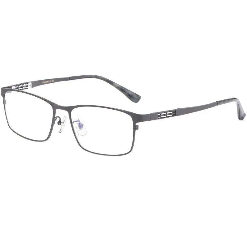 Men's Square Full Rim Titanium Prescription Glasses HT0205 — view 7 | Rx Spectacle