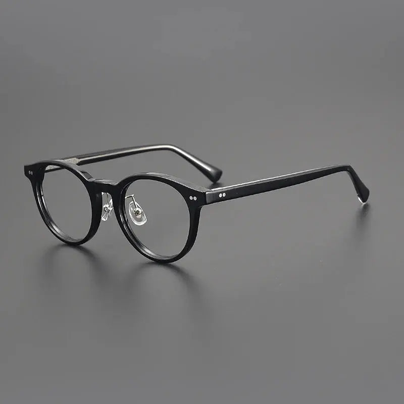 Unisex Round Full Rim Acetate Prescription Glasses 798615 — view 7 | Rx Spectacle