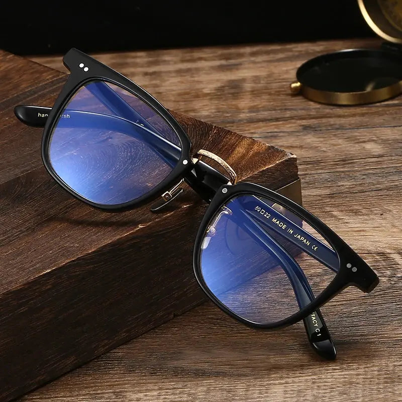 Unisex Square Full Rim Titanium Prescription Glasses 412250 — view 5 | Rx Spectacle