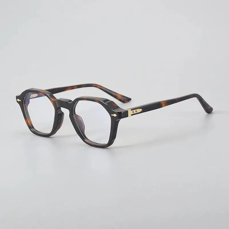 Unisex Polygon Full Rim Acetate Flat Top Prescription Glasses 49602 — view 6 | Rx Spectacle