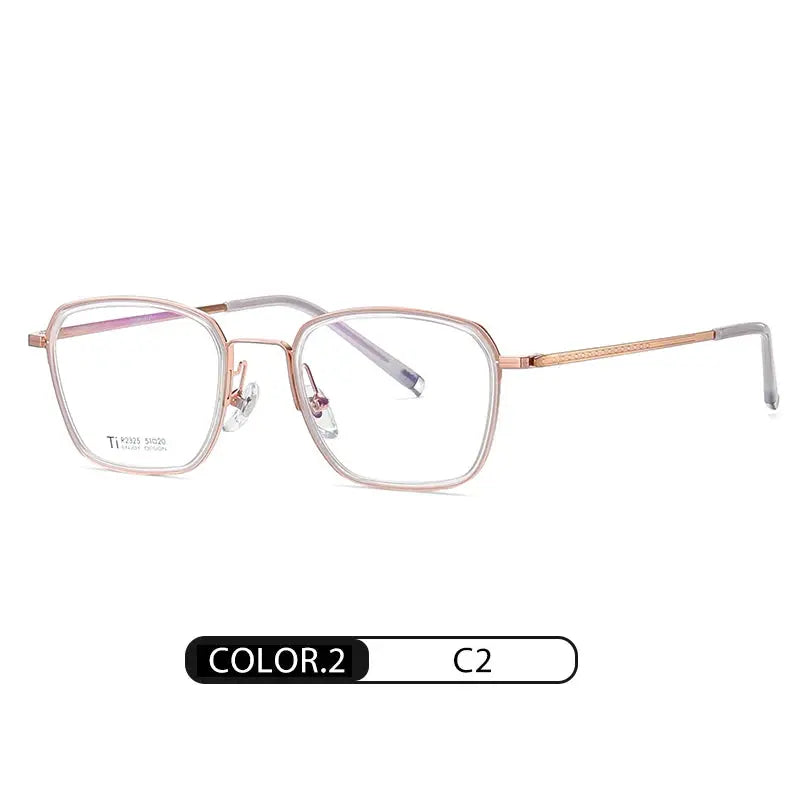 Unisex Polygon Full Rim Titanium Prescription Glasses 72325 — view 6 | Rx Spectacle